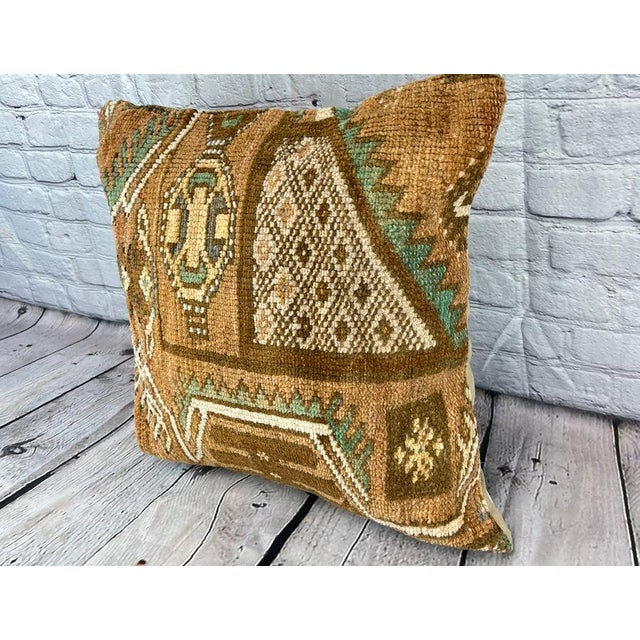 Vintage Pillow Case Turkish Rug Pillow Decorative Rug Pillow Dry cleaning only. PILLOW INSERT IS NOT INCLUDED