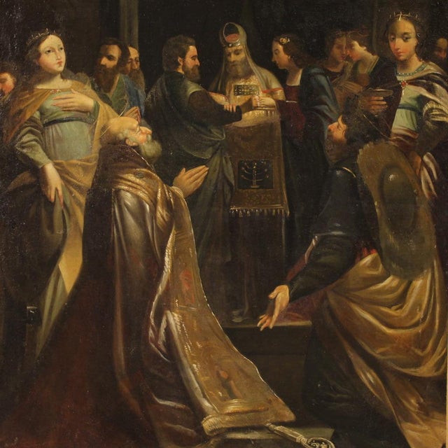 Italian Artist, Marriage of the Virgin, 1770, Oil on Canvas For Sale - Image 4 of 15