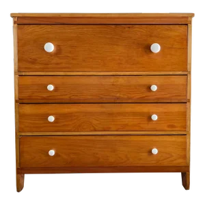 Early American Country Pine Dresser W/ Original Porcelain Knobs