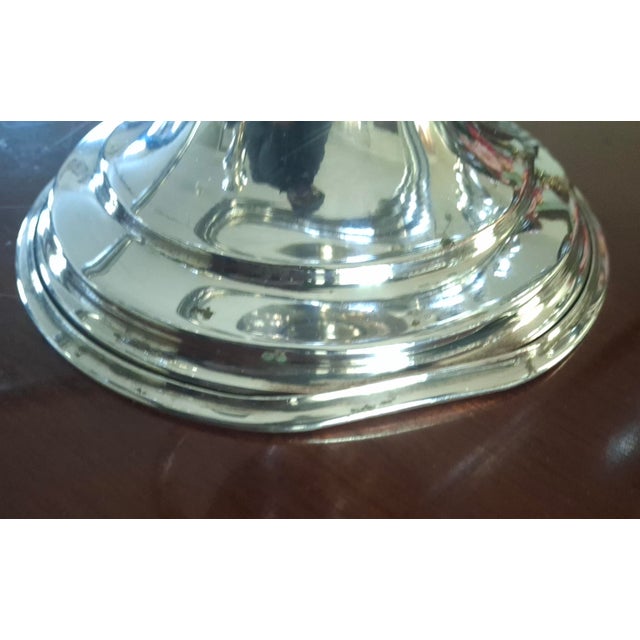 Silver Pair 19th Century Silver Plate 3-Light Candelabra Candle Holders Table Sconces For Sale - Image 8 of 11