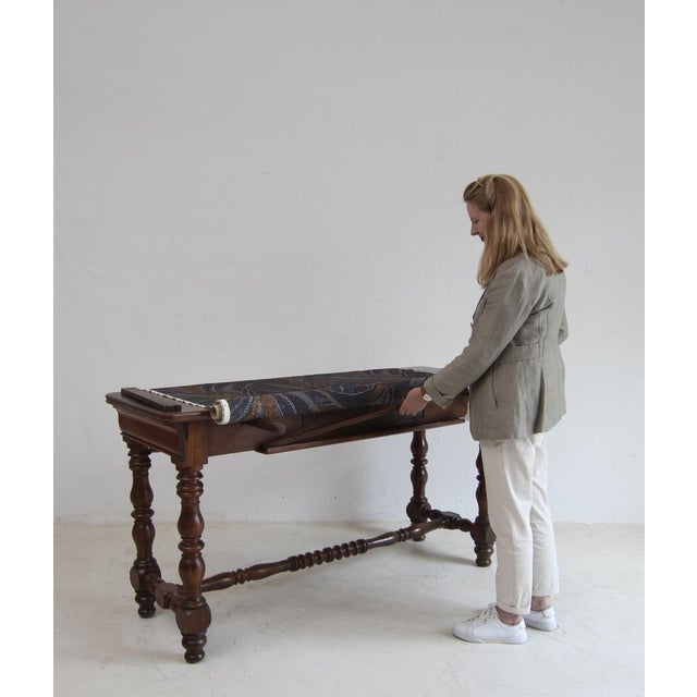 Louis Philippe Tailors Table in Walnut For Sale - Image 5 of 18