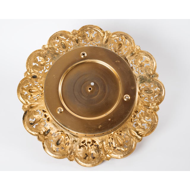 1950s Spanish Empire Gilt Bronze Eagle Flush Mount Ceiling Light For Sale - Image 13 of 15