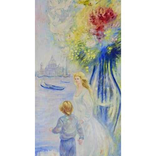 Vito Alghisi, Dreaming in Venice, Oil Painting, 1989 For Sale - Image 3 of 5