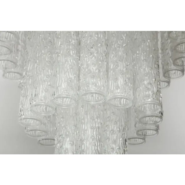 Glass Murano Glass Tube Chandelier For Sale - Image 7 of 9