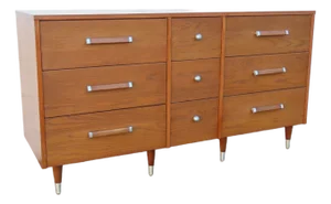 Mid Century Modern Royal Palm Solid Oak Long Low Dresser 5882