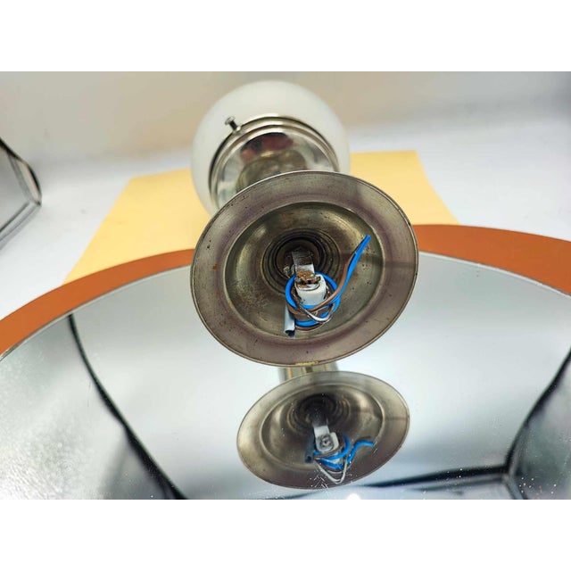 Art Deco Nickel-Plated Brass Ceiling Lamp, 1920s For Sale - Image 4 of 7