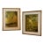 Pair of Vintage Original Oil on Board With New Linen Float Mat and Original Wood and Gold Leaf Frames For Sale