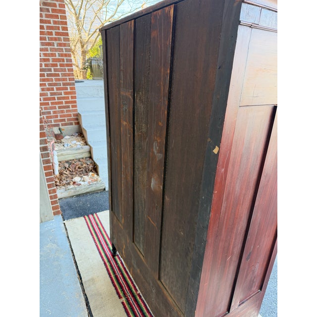 Antique Mahogany Sheraton Tall Chest, Pennsylvania, Attributed For Sale - Image 9 of 12