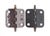 Vintage cabinet hinges made brass plated steel with brass tips. They feature steeple finials, six knuckles, and a template...