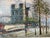 Abstract Caroline C. Burnett (1877–1950) Parisian Street Scene Oil on Canvas Painting – Signed, Unframed For Sale - Image 3 of 12