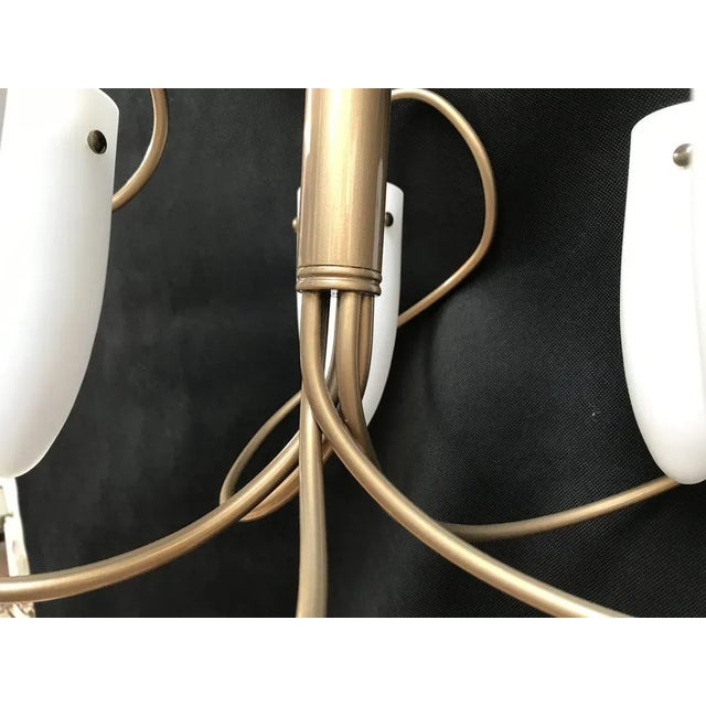 Metal Fancy Metal Chandelier with Glass Shades by Volta For Sale - Image 7 of 12