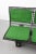 Metal Italian Green Fabric & Enameled Steel Bench by Marco Fantoni for Tecno, 1982 For Sale - Image 7 of 15