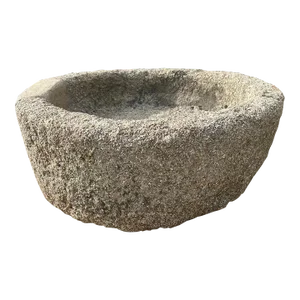 Circa 1860 Granite Mill Stone or Trough Sink From Normandy, France