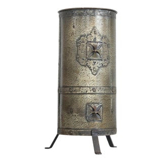 Arts and Crafts Umbrella Stand in Hand Hammered Metal, 1890s For Sale