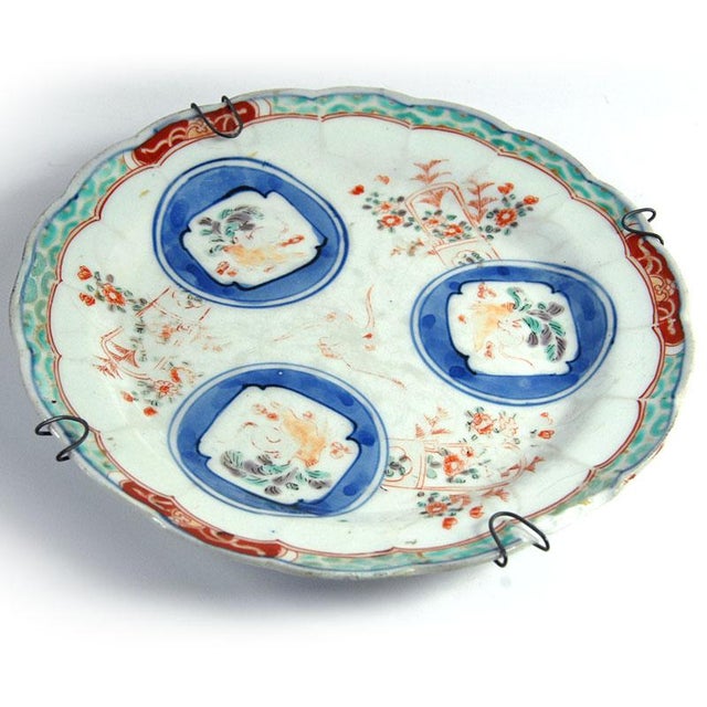Porcelain Imari Plate from Arita, Japan, 18th Century For Sale - Image 3 of 10