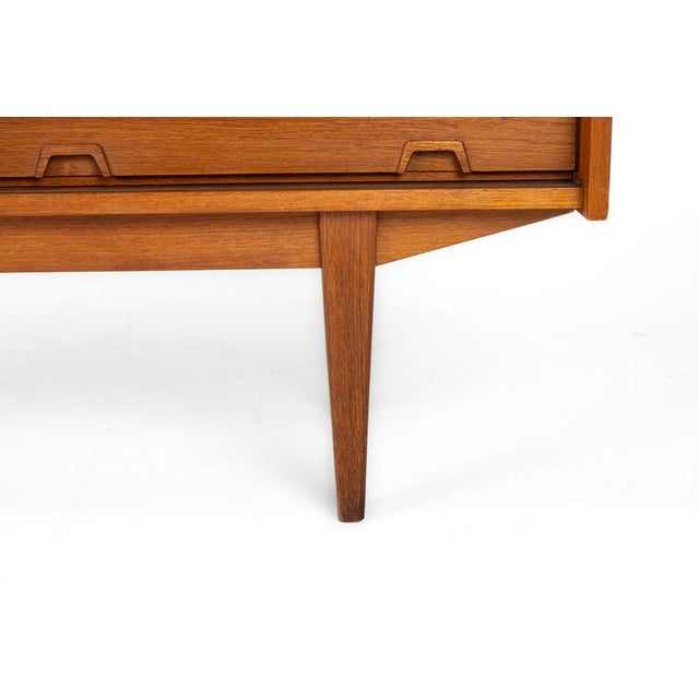 Vintage Highboard in Teak and Glass Doors, 1960s For Sale - Image 11 of 12