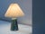Danish ceramic lamp from the 1960s. Designer and manufacturer unknown. This ceramic lamp has many shades of blue, blue-...