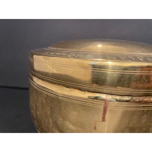 Antique Indian Brass Chapati Box For Sale - Image 4 of 6