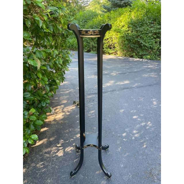 Black and Gilt Lacquered Paris Fern Stand For Sale - Image 9 of 10