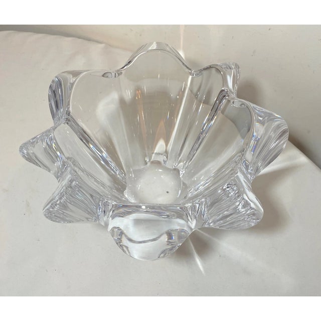 Glass Large Handmade Kosta Boda Art Studio Clear Glass Crystal Signed Centerpiece Bowl For Sale - Image 7 of 15