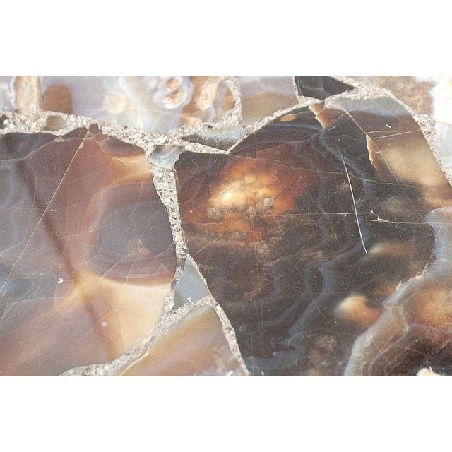 Marble and Wrought Iron Coffee Table, 1950 For Sale - Image 9 of 18