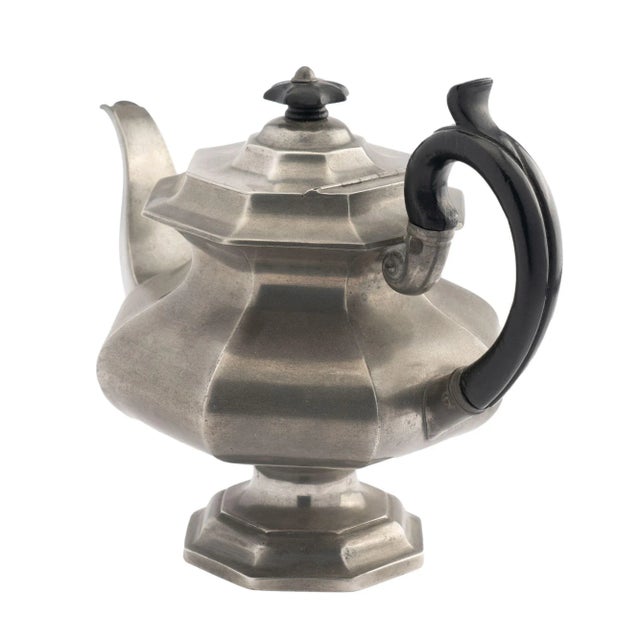 Dixon & Son 3 Piece English Pewter Coffee Service (1830) For Sale - Image 10 of 13