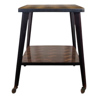 Italian Marquetry Side Table, 1950s For Sale