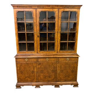Burr Walnut Bookcase from Waring & Gillow, 1910 For Sale