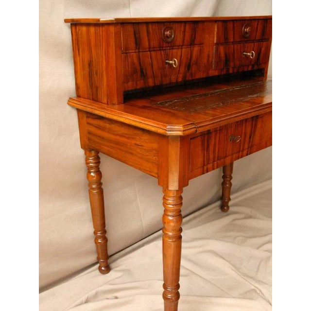 Brown French Desk with Castle, 1860 For Sale - Image 8 of 12