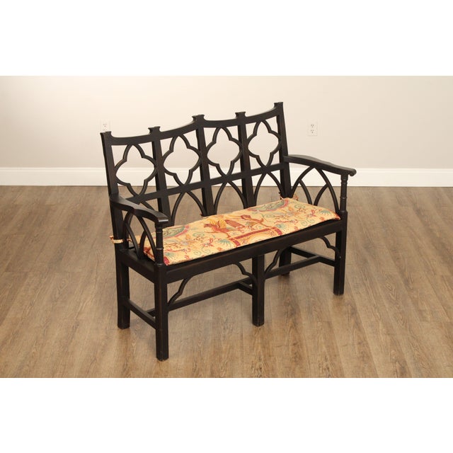 Quality Distressed Finish Bench with Distressed Finish, Custom Upholstered Cushions