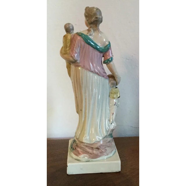 White Early 19th Century English George III Staffordshire Pearlware Figure of Charity For Sale - Image 8 of 11