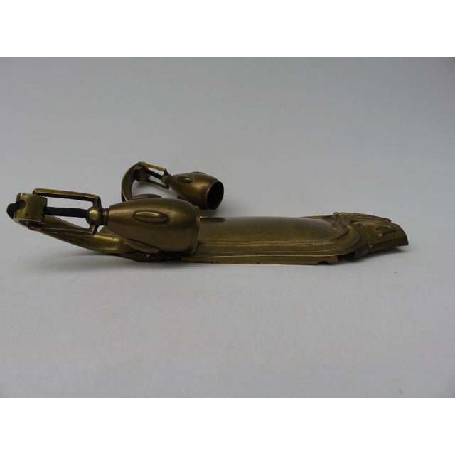 Antique Art Nouveau Brass Wall Lights, Set of 2 For Sale - Image 14 of 18