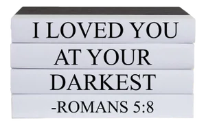 Decorative Books - Quote Book Stack - "Loved You"