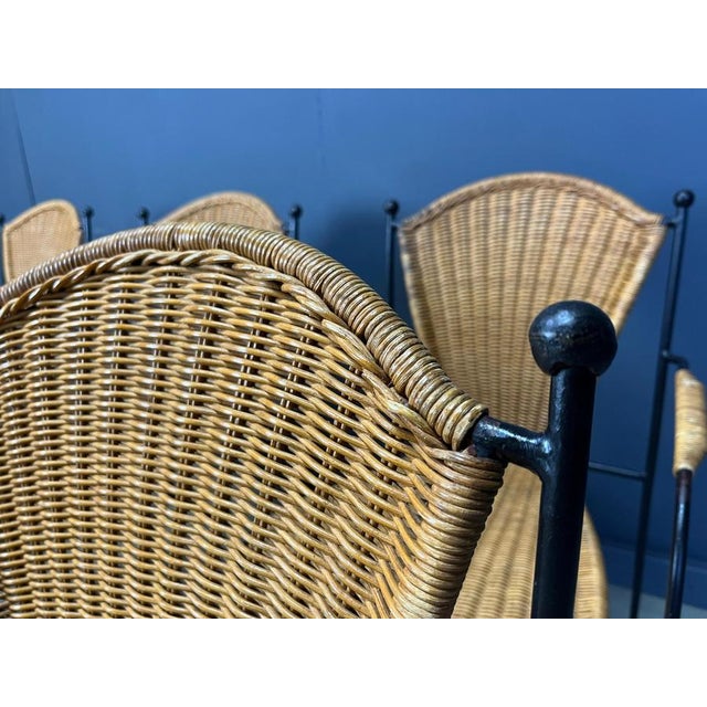 Wicker Chairs by Frederick Weinberg, 1960s, Set of 6 For Sale - Image 11 of 15