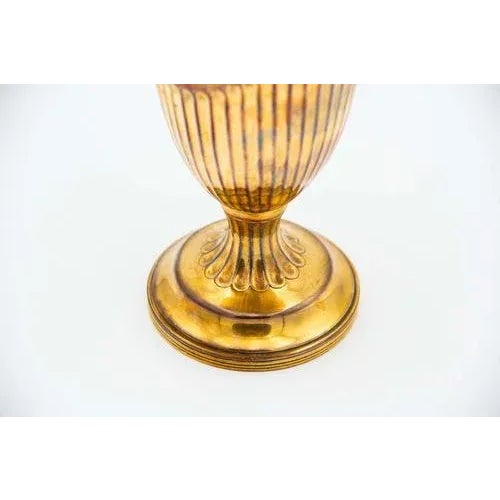 Creamer in Fluted Silver with Gold Trim For Sale - Image 4 of 5