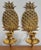 Welcome your guests with this fine pair of vintage brass pineapple candle sconces. Please see condition details noted....