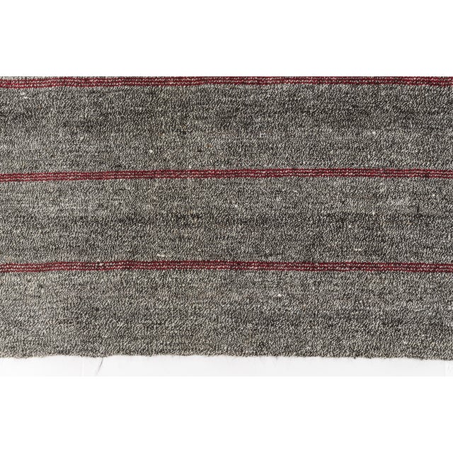 Textile Mid 20th Century Minimalist Striped Runner For Sale - Image 7 of 7