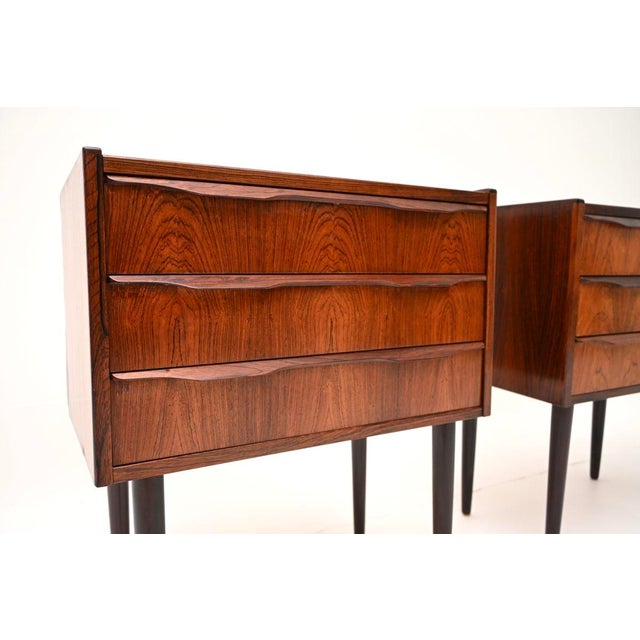 Brown Vintage Danish Bedside Chests, 1960, Set of 2 For Sale - Image 8 of 10