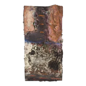 Signed “Sutra I” Mixed Media Wall Assemblage by Artist Juliet Holland