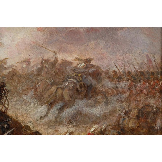 Eugène Charpentier, French Cuirassiers at Waterloo, 1860, Oil Painting, Framed For Sale - Image 14 of 18