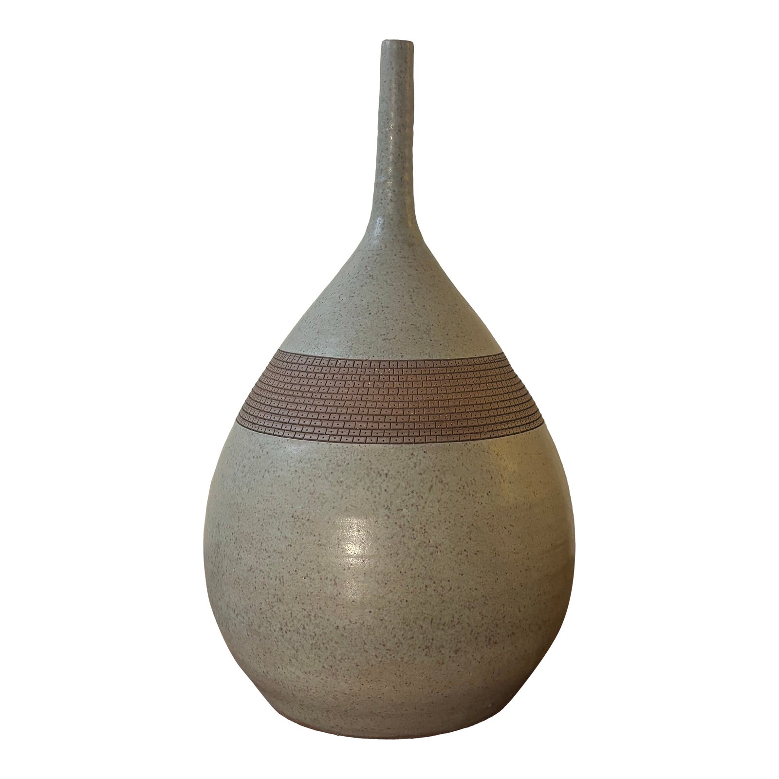 Contemporary Studio Pottery Weed Pot Vase, Puerto Rico, 2012 | Chairish