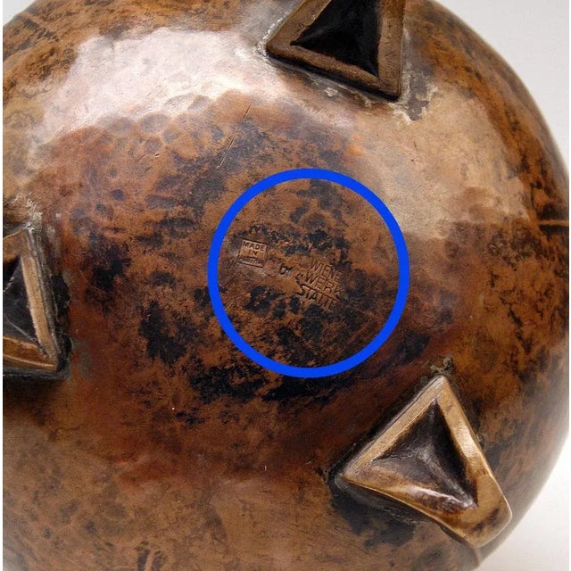 Box Copper Ceramics Figurine by Josef Hoffmann for Klieber Wiener Werkstaette, 1920s For Sale - Image 6 of 8