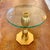 Glass Vintage Hollywood Regency Gilt Pedestal Accent Table With Glass Top For Sale - Image 7 of 10