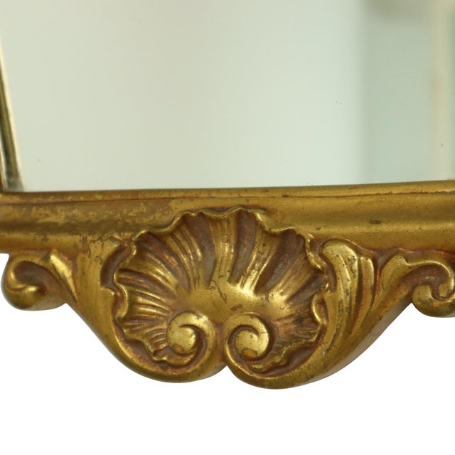 Classic Gold Leaf Mirror Crested Mirror, 1960s For Sale - Image 11 of 18