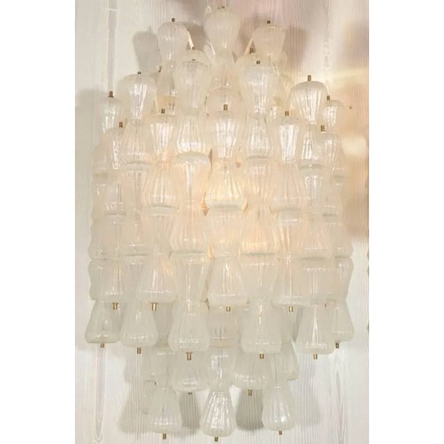 Brass Magnificent Large Barovier & Toso Glass Sconces, Circa 1970 - a Pair For Sale - Image 8 of 10