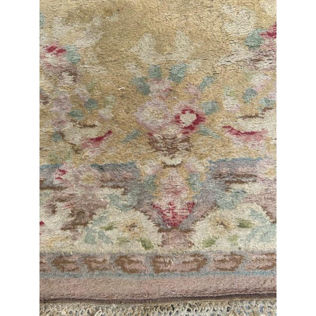 Mid-Century Indian Savonnerie Design Rug, 1950s For Sale - Image 14 of 18