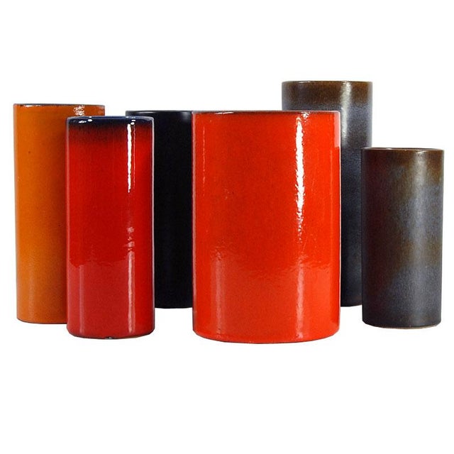 Vintage Tube Vases, 1970s, Set of 6 For Sale - Image 11 of 11