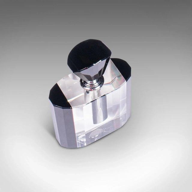 1950 Vintage Art Deco English Glass Fragrance Cologne Bottle For Sale - Image 6 of 13