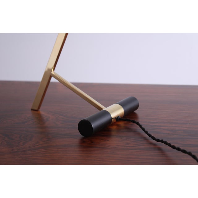 Brass and Black Decora Z Table Lamp by Louis Kalff for Philips, 1950s For Sale - Image 16 of 17
