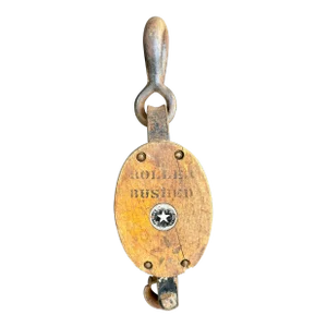 Early 1900s Boston & Lockport Block Co. Double Drum Block & Tackle Pulley With Hook